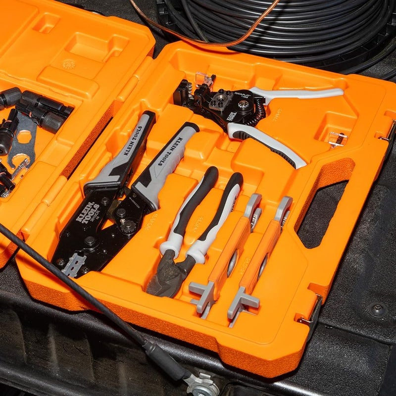 Klein Tools مجموعة أدوات شمسية 92919SEP مع قاطع، ومزيل عزل، وضاغط، ومفاتيح، وموصلات PV لتجميع وتركيب كابلات الألواح الشمسية - Image 3